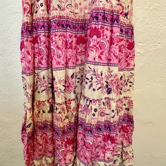 Shareen Collections Australia Boho Pink/Purple Floral Maxi  Summer Dress 10 - Picture 6 of 12